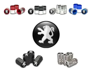 Peugeot Cappelli valvola Auto Stile Metallizzato